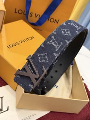 wholesale quality louis vuitton initiales monogram denim belt model no. 856